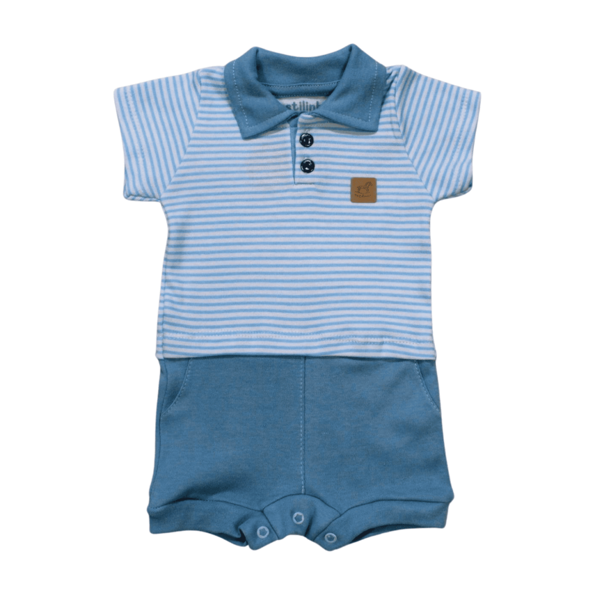 Macacão Curto Masculino Polo Listrado 0201282 – Estilinho