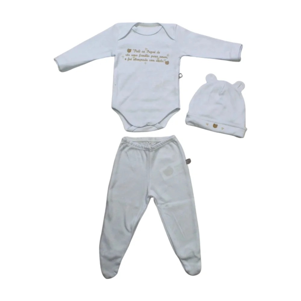 Kit Colan Manga Longa Neutro 3 peças 56500010 – Aconchego do Bebê