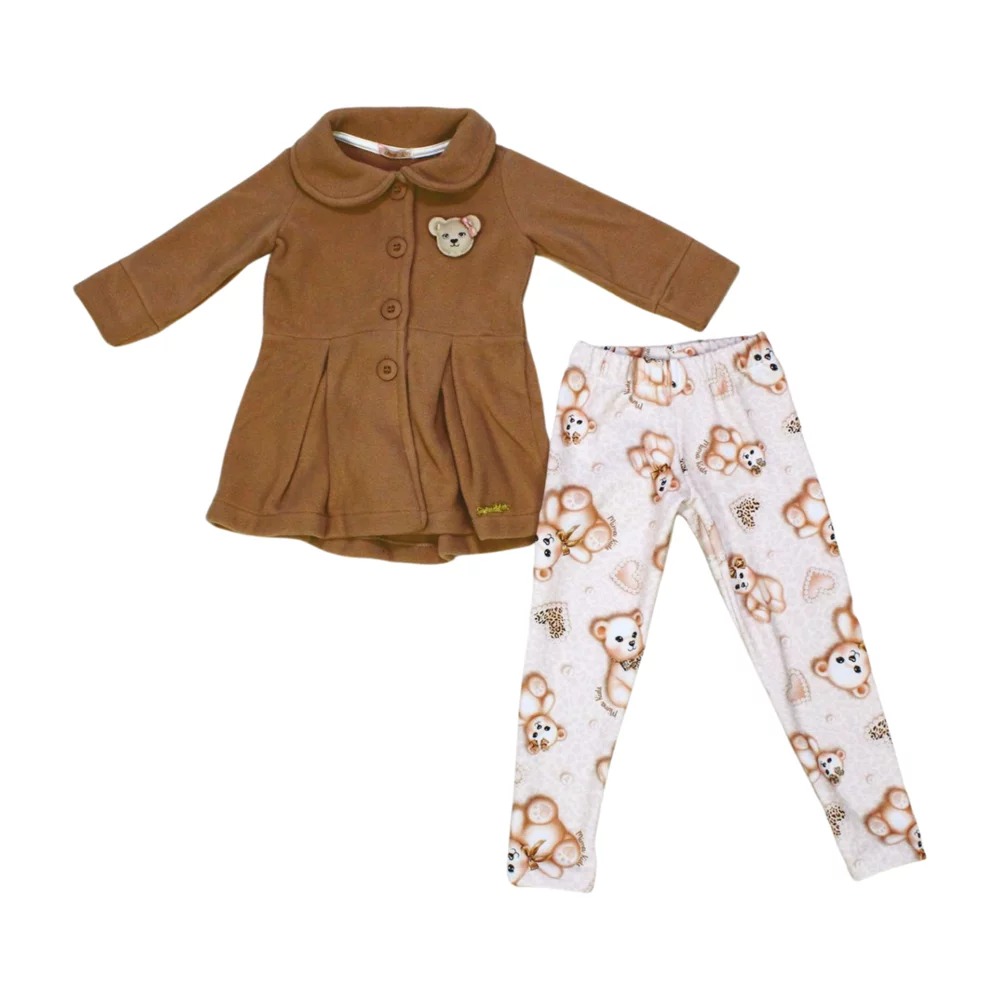 Conjunto Longo Blusa Soft Ursa e Legging 1461 – Mima Kids