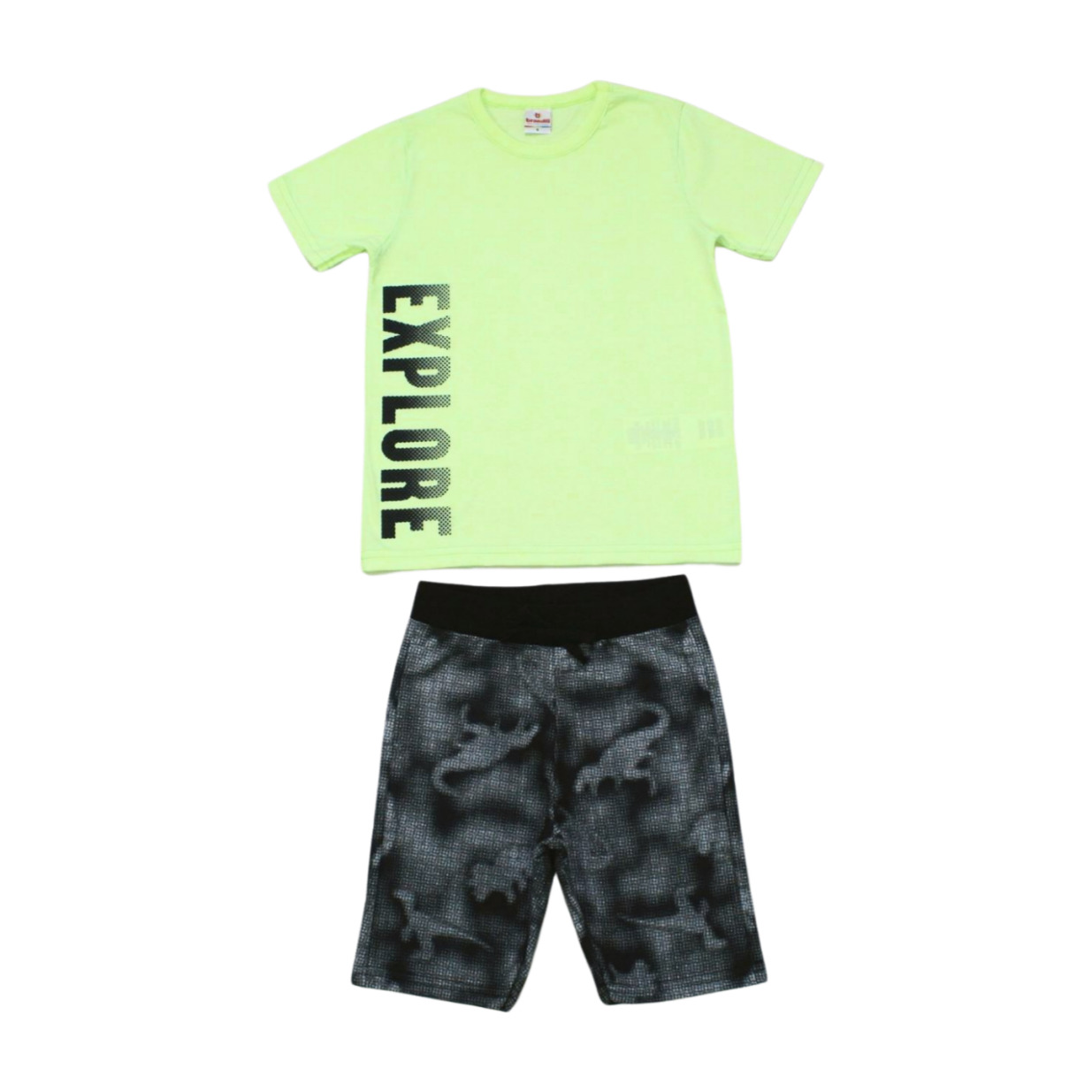 Conjunto Masculino Camiseta Explore e Bermuda Moletinho 41905 - Brandili