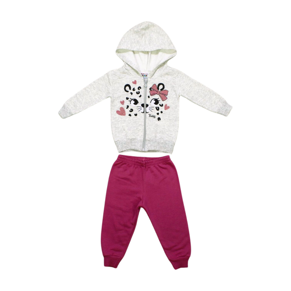 Conjunto Moletom Feminino Aberto Oncinha 17464 – Teddy