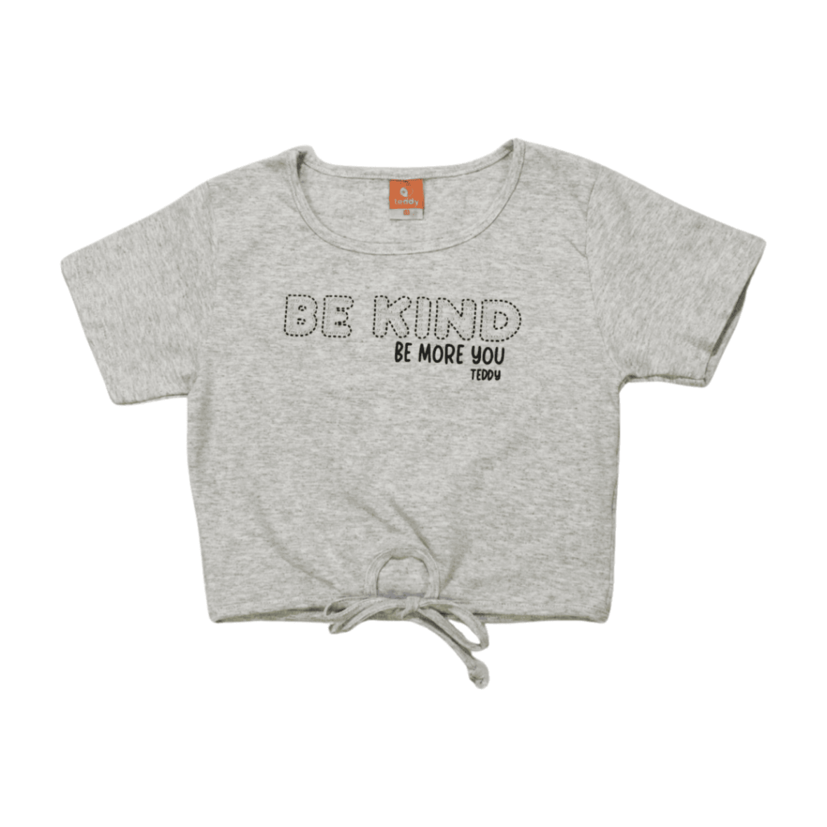 Blusa Cropped Manga Curta de Amarrar Be Kind 17656 – Teddy