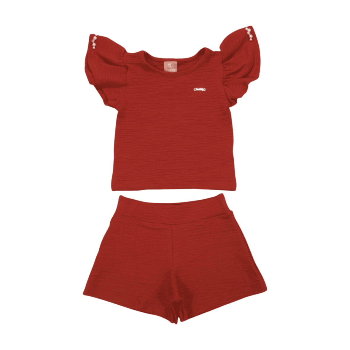 Conjunto Feminino Blusa e Shorts com Pérolas 17531 – Teddy