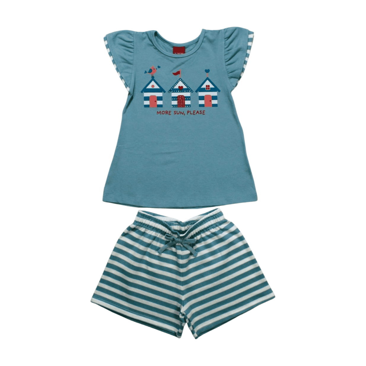 Conjunto Feminino Blusa e Shorts com Listras 1000211 - Kyly