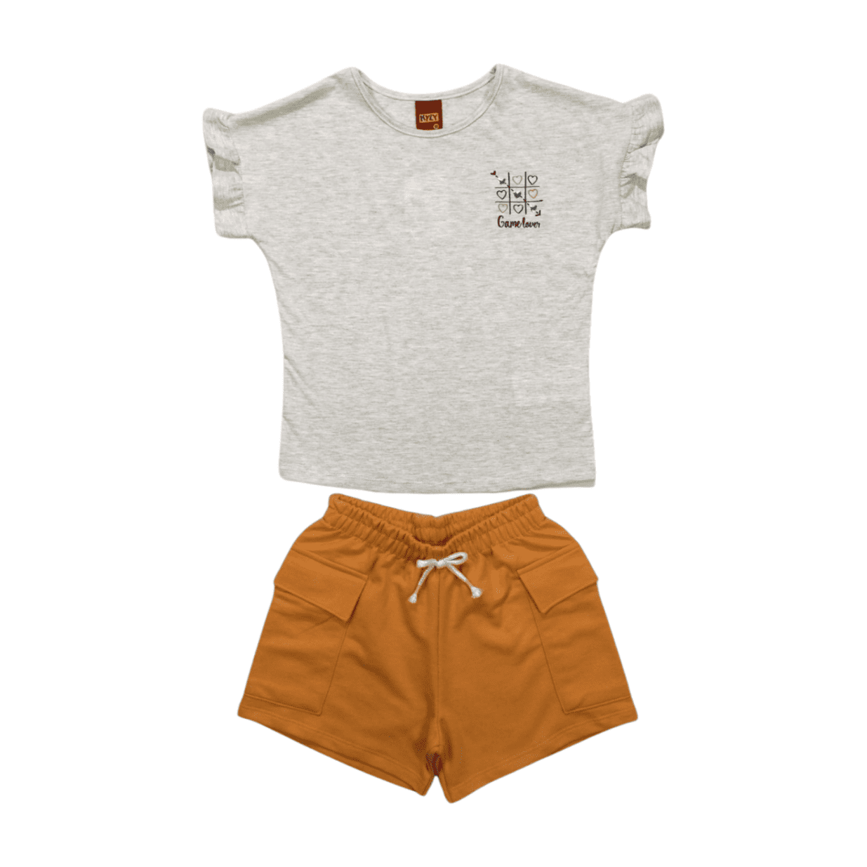 Conjunto Feminino Blusa e Shorts Moletinho com Bolso 1000262 - Kyly