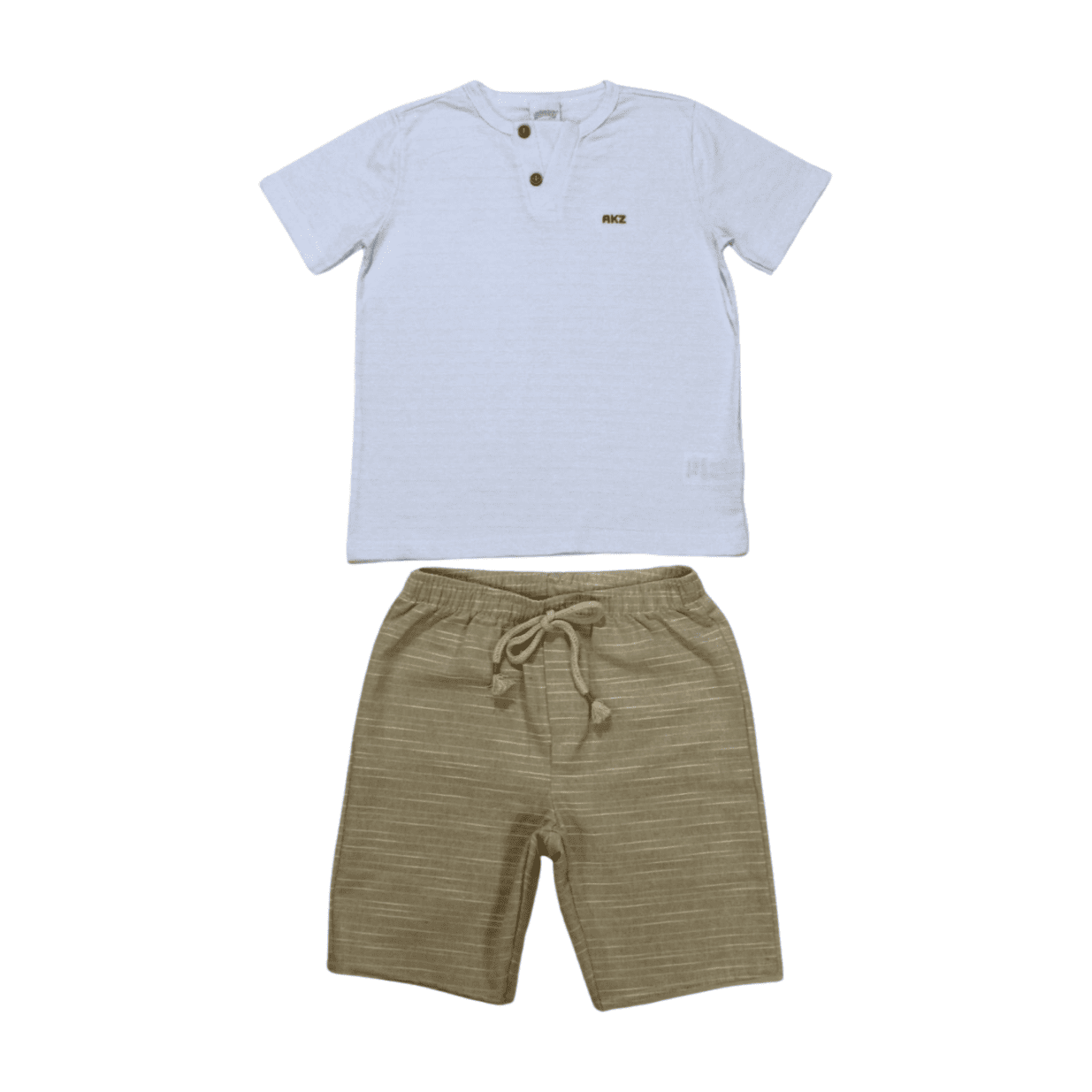 Conjunto Masculino Camiseta e Bermuda Tecido Flamê 44884 - Alakazoo