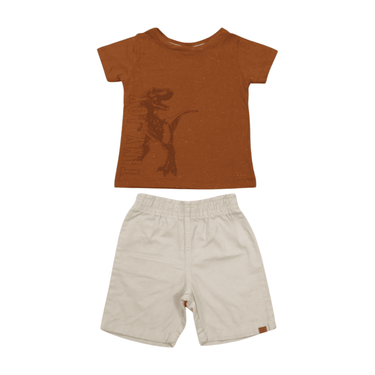 Conjunto Masculino Camiseta Estampa Dino e Bermuda Sarja 11568 - Tiny Joy
