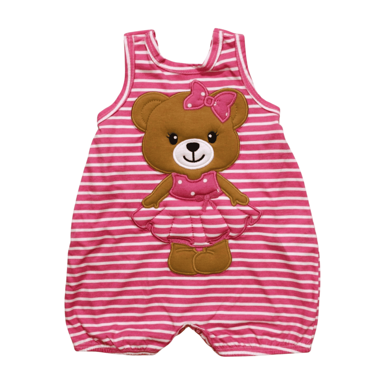 Macacão Banho de Sol Feminino Listrado Ursa 1000465 - Kyly