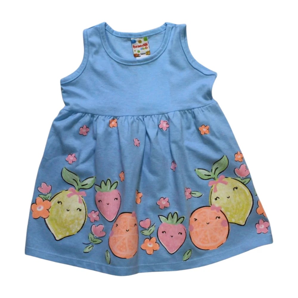 Vestido Cavado Estampado Frutas 26108 – Brandili