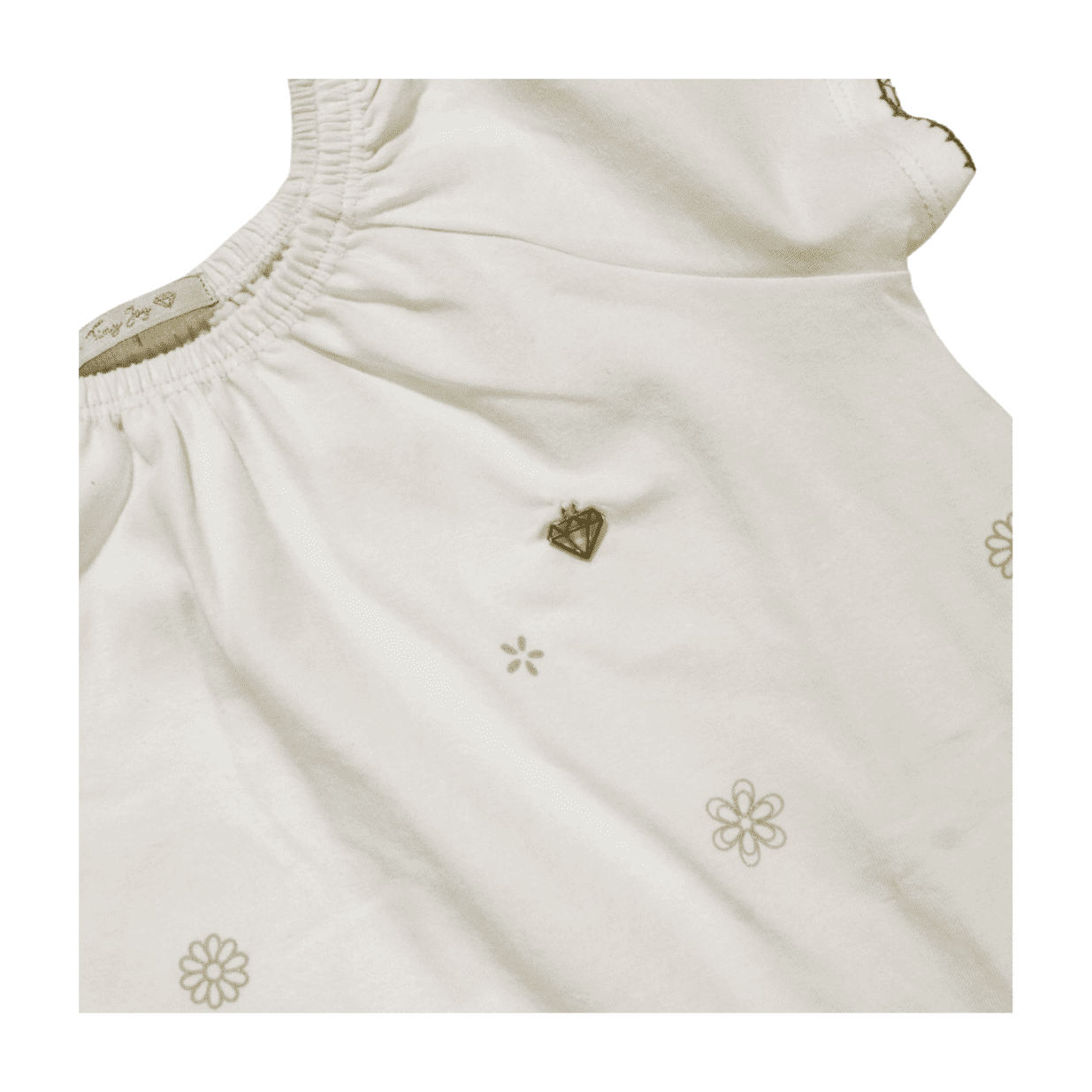 Vestido Manga Curta Estampado Flores 11520 - Tiny Joy