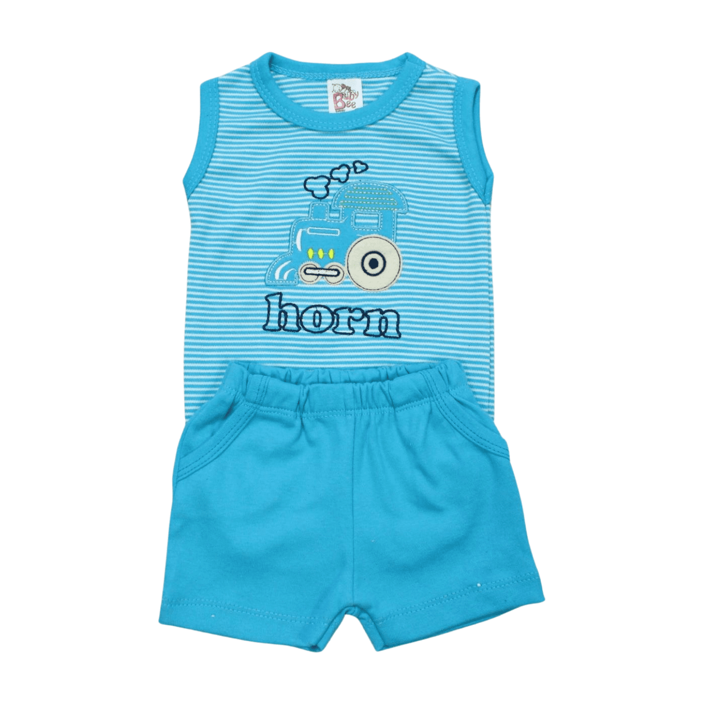 Kit Body Regata e Shorts com Listras 760 - Baby Bee