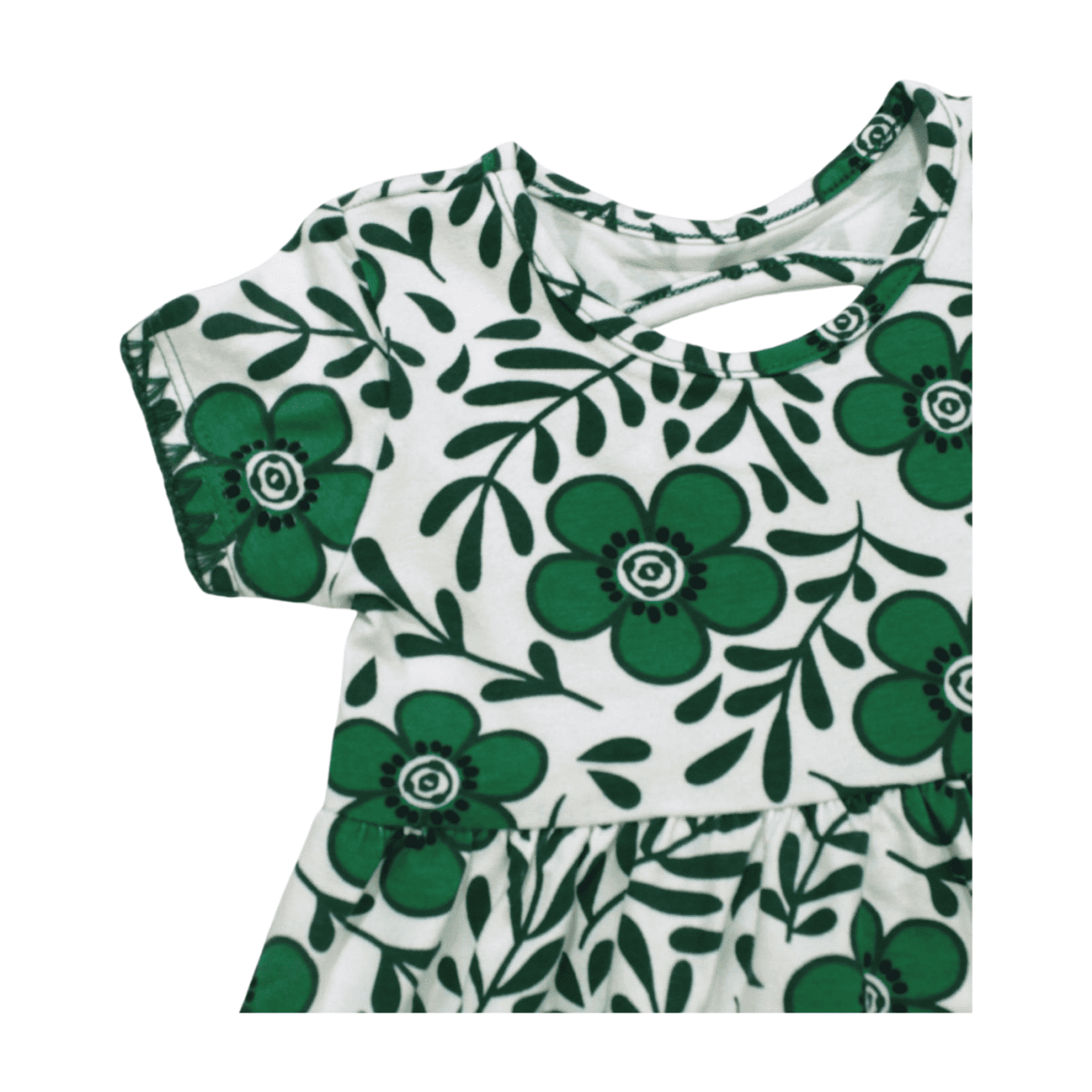 Vestido Manga Curta Estampado Flores 1000508 - Kyly