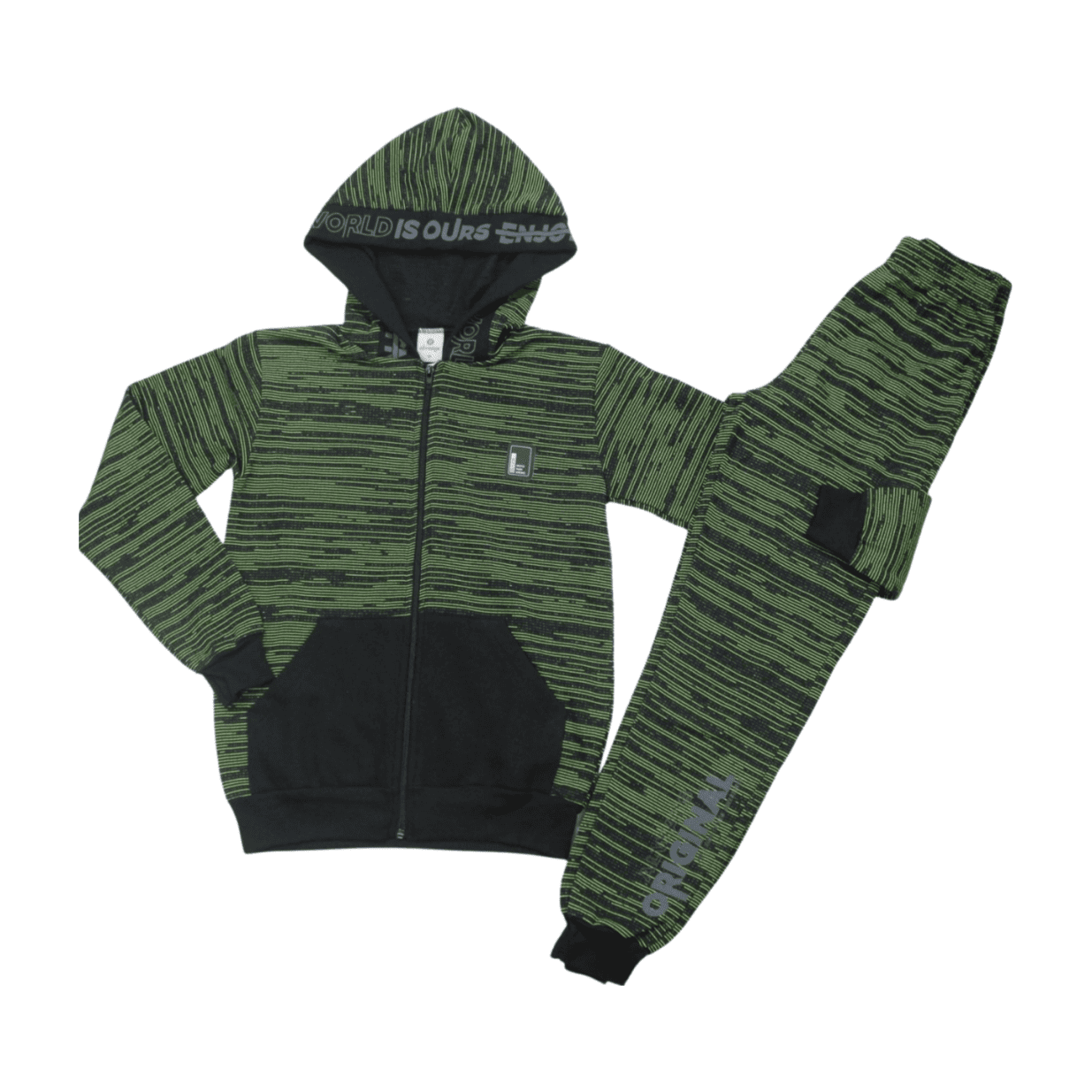 Conjunto Moletom Masculino Riscado Capuz World 19085 - Abrange