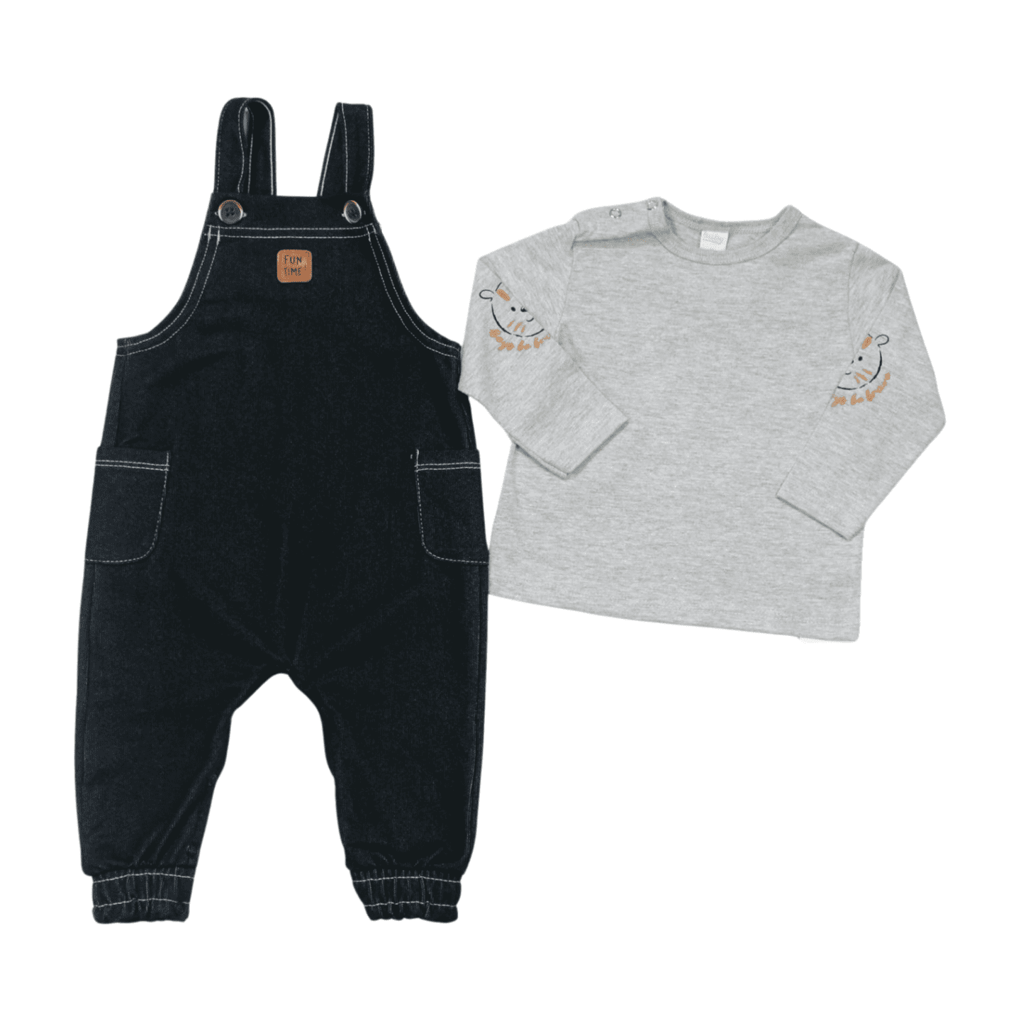 Macacão Molecotton com Camiseta 2 peças 16081 - Abrange