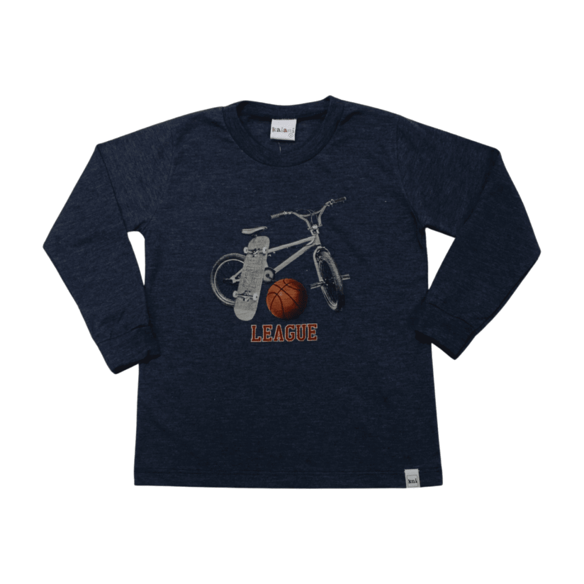 Camiseta Flamê Manga Longa Estampa Bike 11731 - Kaiani