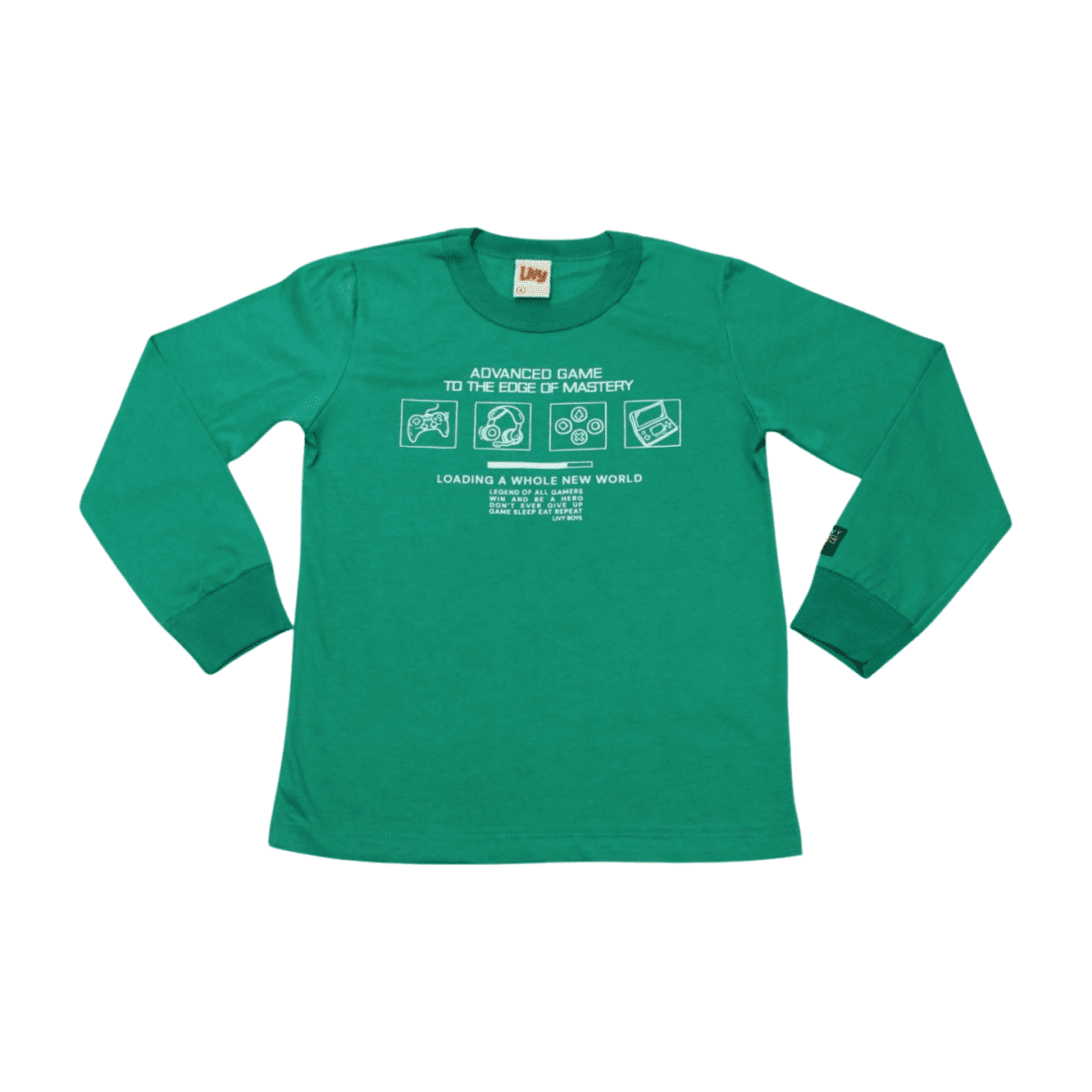 Camiseta Manga Longa Estampa Game Brilha no Escuro 9096 - Livy