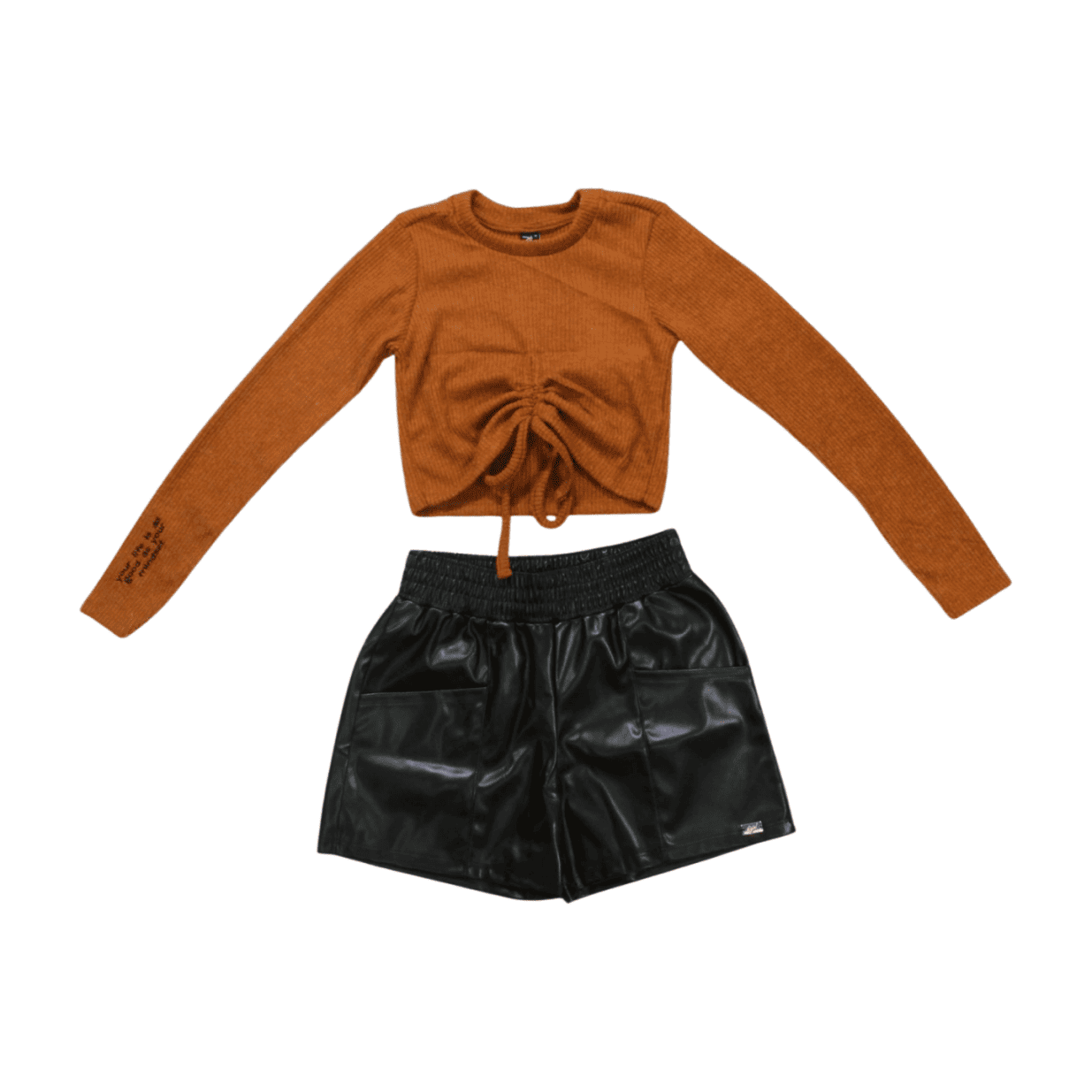 Conjunto Longo Feminino Blusa e Shorts Cirrê 2479 - itgirl