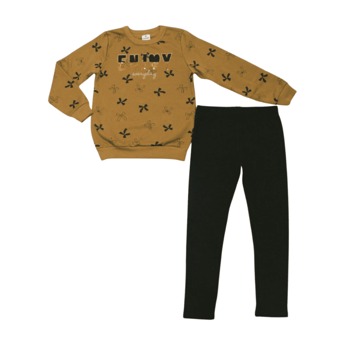 Conjunto Longo Feminino Blusão Enjoy Bordado Paetê e Legging 56010 – Brandili