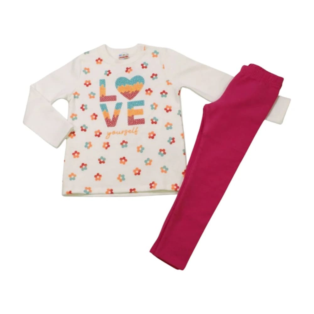 Conjunto Longo Feminino Blusão Estampa Love e Legging 55496 – Brandili