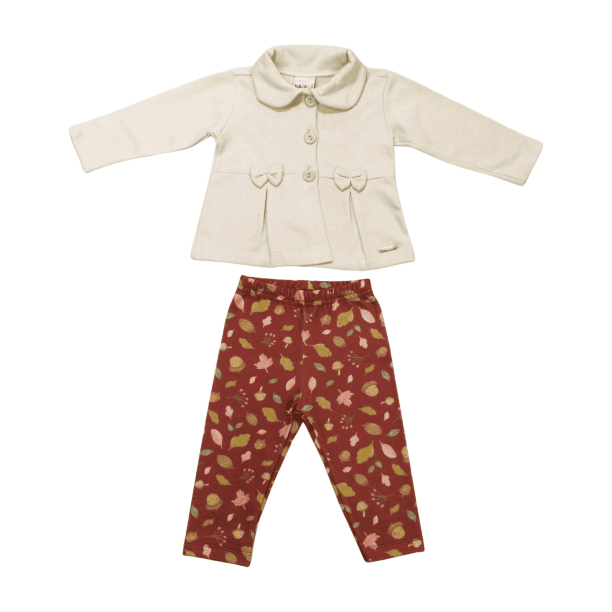 Conjunto Longo Feminino Casaco Moletom e Legging Estampada 11670 - Kaiani