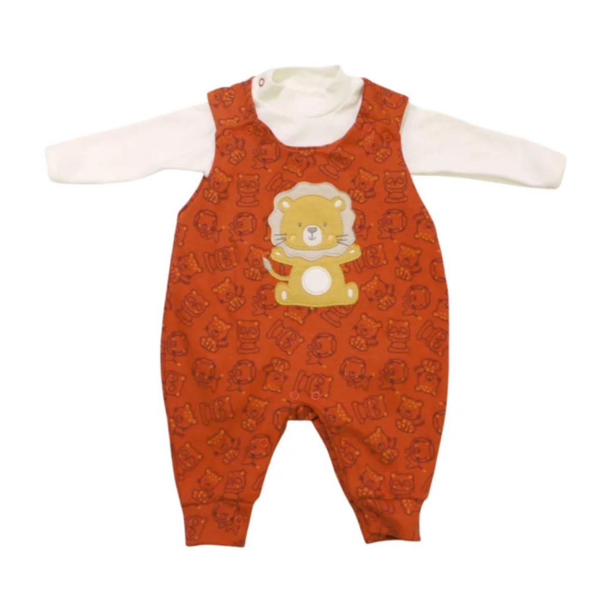 Macacão Suedine Longo Masculino Estampado 1303 - Nilly  Baby