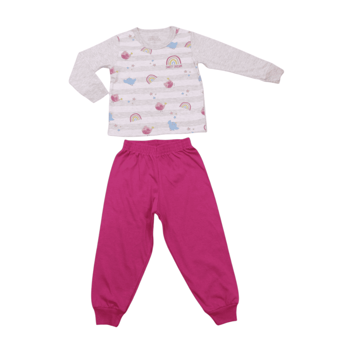 Pijama Malha Longo Estampa Sweet Brilha no Escuro 9271 - Bicho Bagunça