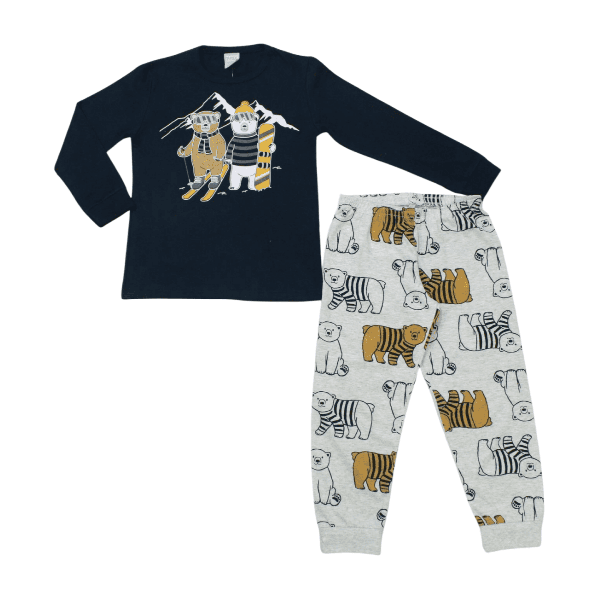 Pijama Malha Longo Masculino Estampa Ursos Brilha no Escuro 1000876 - Kyly